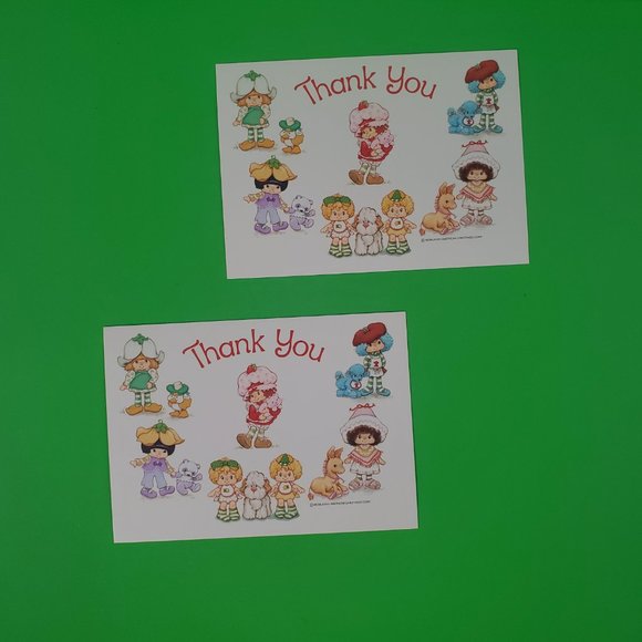 Vintage Strawberry Shortcake thank you post cards new never used - Picture 5 of 5